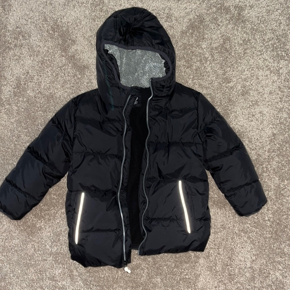 Boys Black Puffer Jacket